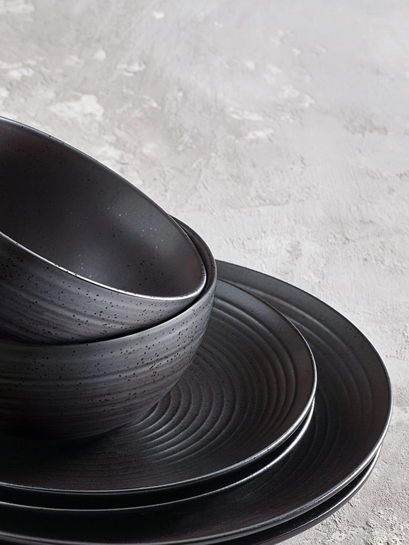 Black Bronx 12 piece dinner set - British product