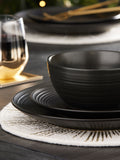 Black Bronx 12 piece dinner set - British product