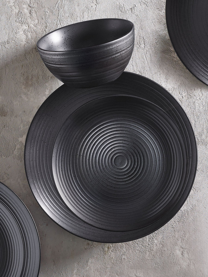 Black Bronx 12 piece dinner set - British product
