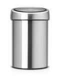 Brabantia Matt Steel Fingerprint Proof 3L Touch Bin - British product