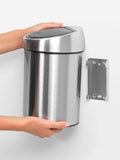 Brabantia Matt Steel Fingerprint Proof 3L Touch Bin - British product
