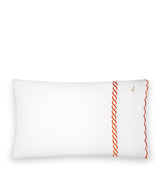 Harrods Standard Pillowcase in Egyptian Cotton with Braid Embroidery, 13cm x 41cm- Buy online at McGrocer