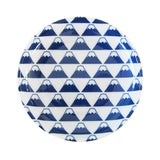 Mountain Fuji pattern plate in blue - British product