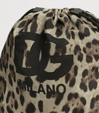 Dolce&Gabbana Kids leopard print drawstring backpack (British brand)