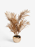Gold artificial palm tree in ceramic pot 60cm height, UK version