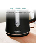 Tower Black Scandi electric kettle 1.7L (British brand)