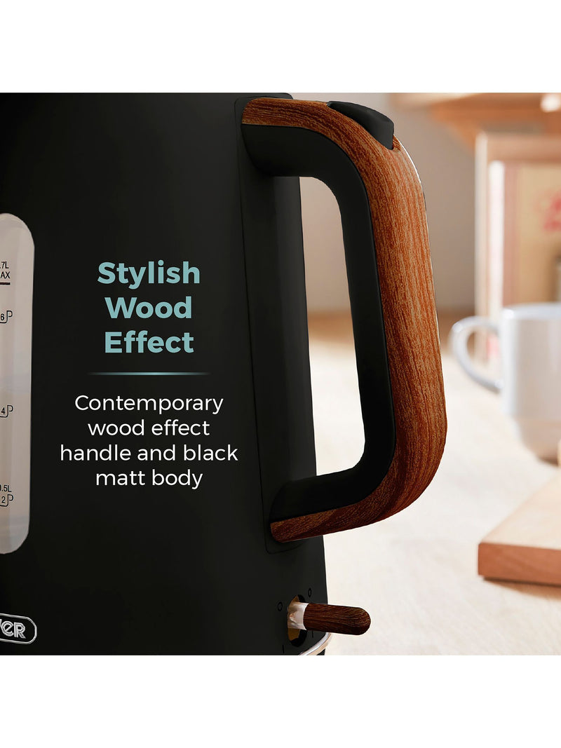 Tower Black Scandi electric kettle 1.7L (British brand)