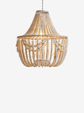 Tahlia white wooden beads large pendant light shade (British brand)