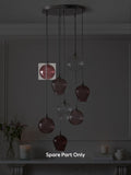 Hampton dark pink glass shade spare part 14cm round - British product