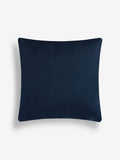 Navy blue zig zag cut velvet cushion 43 x 43cm - British product