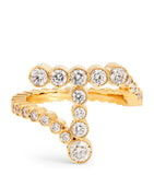 Sophie Bille Brahe Ensemble 'T' ring yellow gold diamonds, imported from the UK