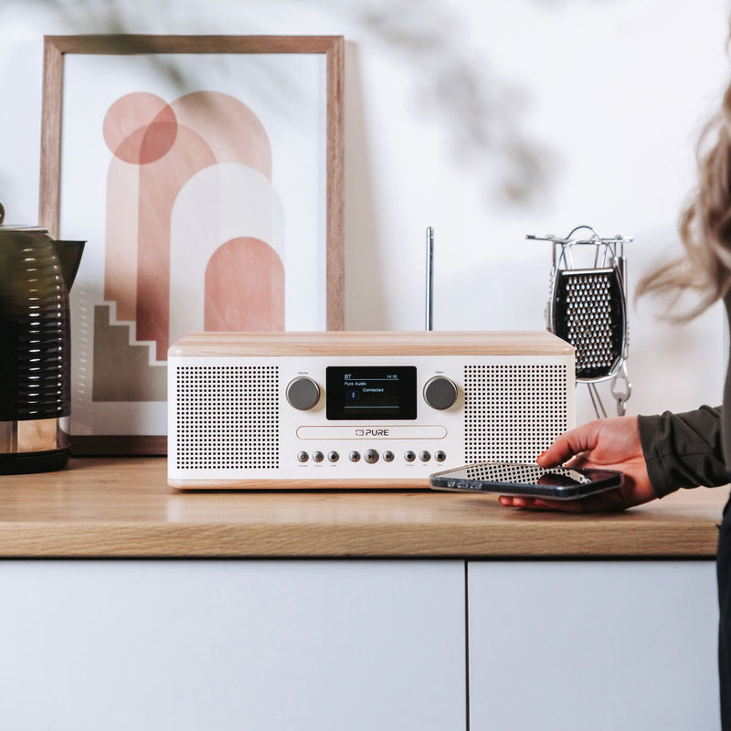 Pure Classic C-D6 DAB+/FM radio Bluetooth Oakwood - British product