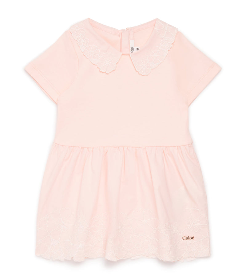 Chloé Kids cotton floral embroidered dress for babies 6-36 months - British product