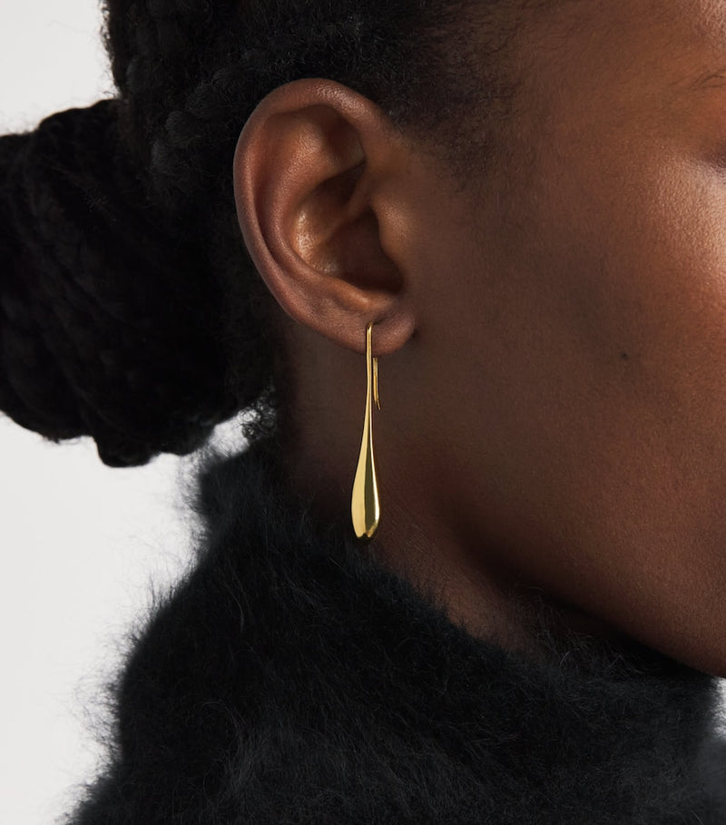 LIÉ STUDIO Evelyn earrings gold plated 5cm, imported from the UK