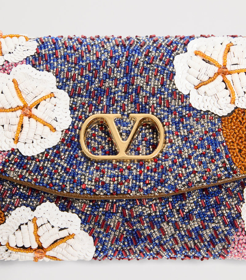 Valentino Garavani DeVain silk sequin shoulder bag - British product