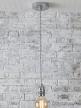 Next ES Lamp Holder Black Chrome Adjustable Drop 110cm- Buy online at McGrocer