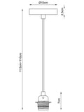 Chrome Cable Kit with adjustable drop, UK version