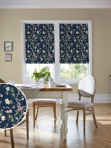 Next Laura Ashley Midnight Blue Summer Palace 100% Cotton Made to Measure Roman Blind- Buy online at McGrocer