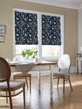 Laura Ashley Summer Palace roman blind midnight blue, imported from the UK