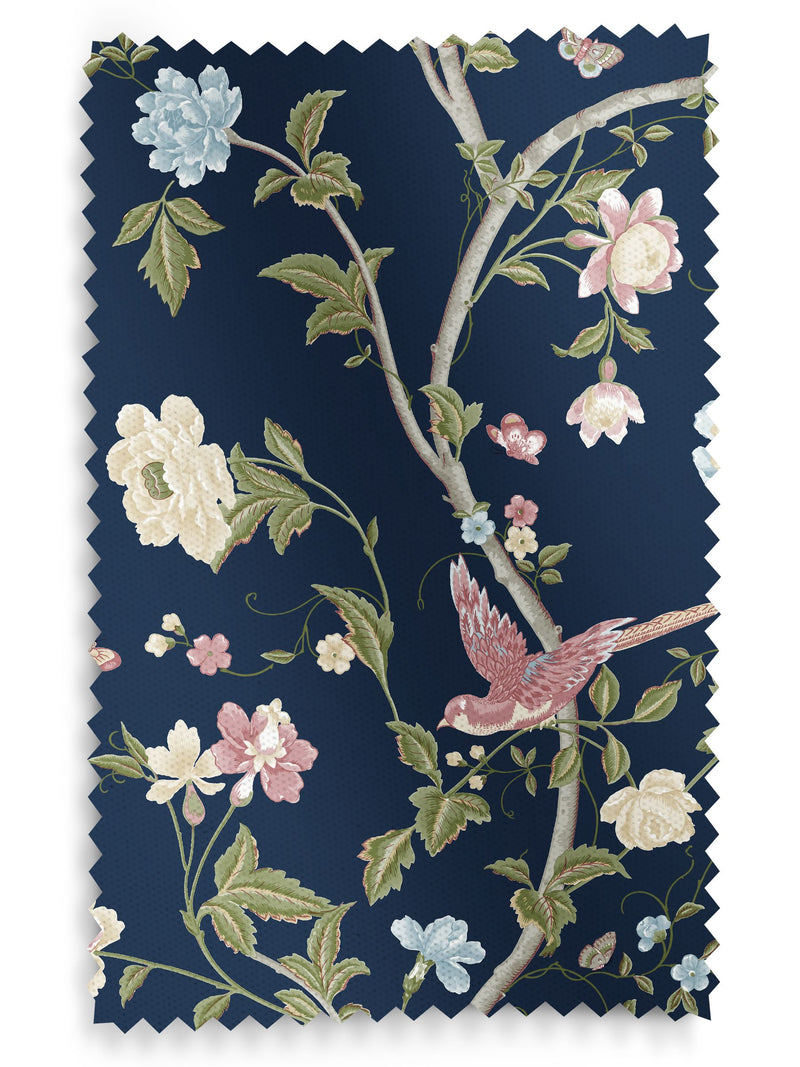 Laura Ashley Summer Palace roman blind midnight blue, imported from the UK