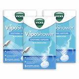 Vicks VapoShower tablets menthol and eucalyptus 3 x 5 count - British product