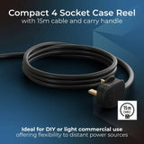 Masterplug 4 socket 15m extension lead (British brand)