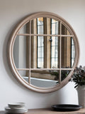 Gallery Home Natural Chitton Clay Round Mirror 100cm x 100cm, UK version