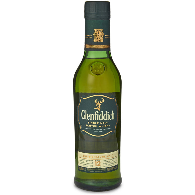 Glenfiddich single malt Scotch whisky 12 year old 350ml, imported from the UK