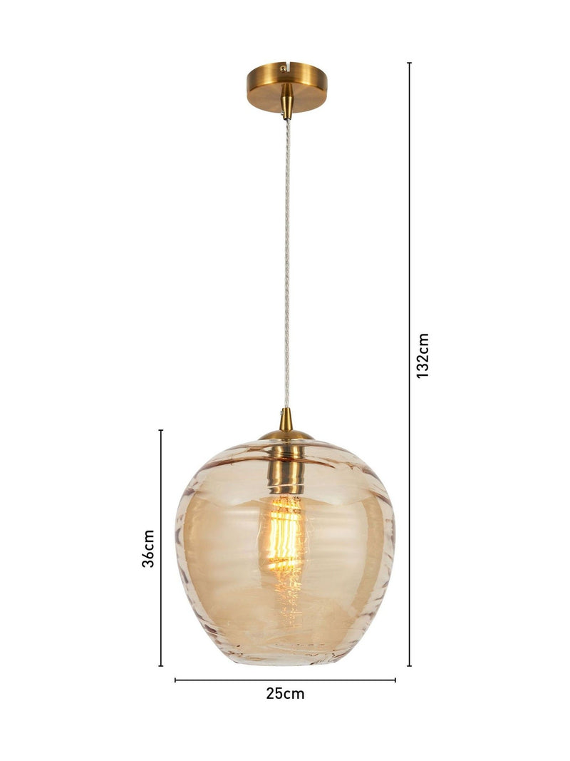 BHS Brass Sarno 1-light pendant light (British brand)