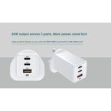 Juice wall charger triple USB-A USB-C 65W - British product