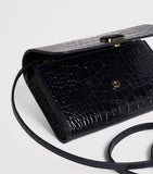 Jeffrey Levinson croc-embossed leather clutch bag, UK version