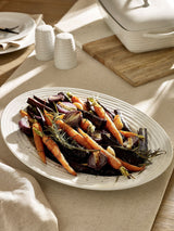 Next Malvern White Embossed Serving Platter 40cm x 28cm- Buy online at McGrocer