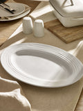 Malvern white embossed serving platter 40cm x 28cm (British brand)