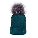Hy Vanoise bobble cable knit beanie, imported from the UK