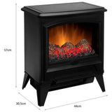 Dimplex Casper electric freestanding stove black, UK version