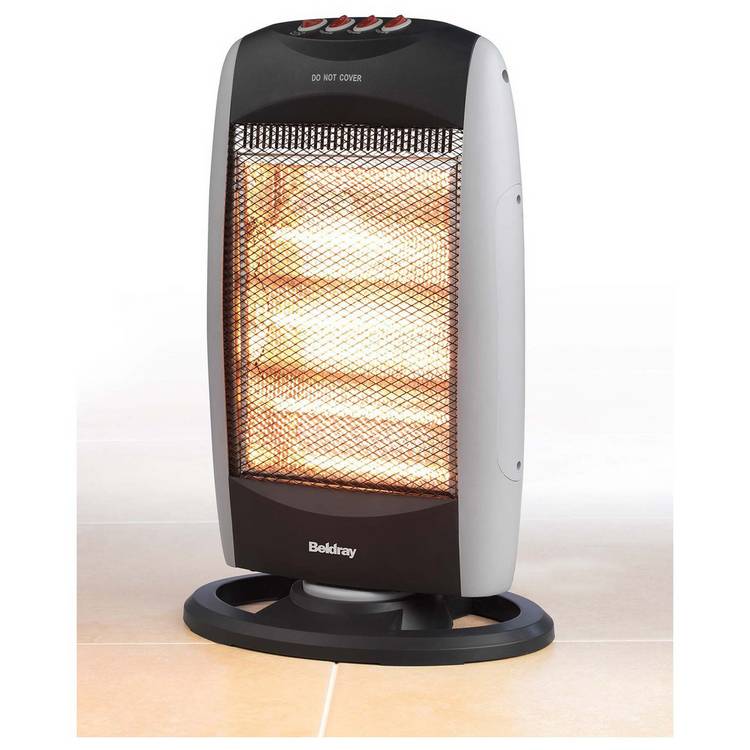 Beldray 1.2kW halogen heater (British brand)