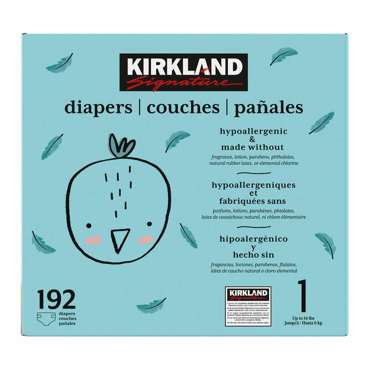 Kirkland Signature nappies size 1 192 pack - British product