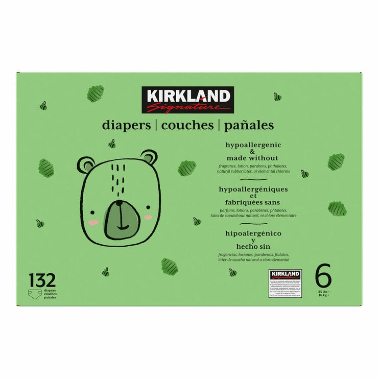 Kirkland Signature nappies size 6 132 pack (British brand)