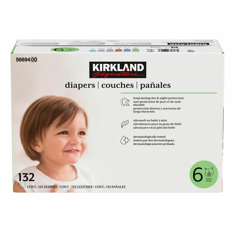 Kirkland Signature nappies size 6 132 pack (British brand)