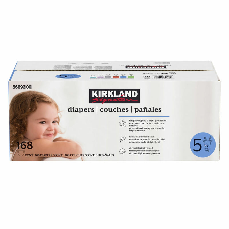 Kirkland Signature nappies Size 5 168 pack, UK version