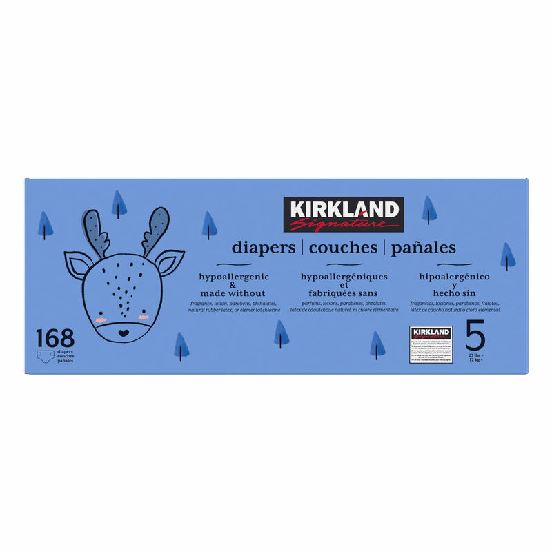 Kirkland Signature nappies Size 5 168 pack, UK version
