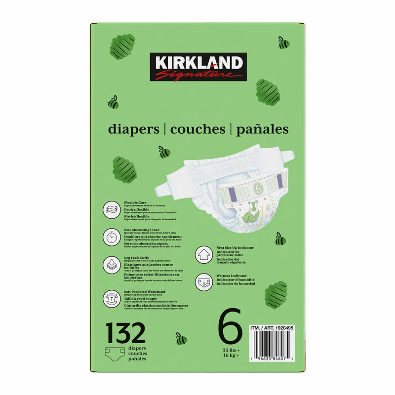 Kirkland Signature nappies size 6 132 pack (British brand)
