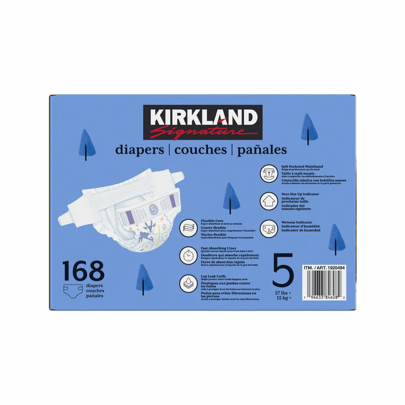 Kirkland Signature nappies Size 5 168 pack, UK version