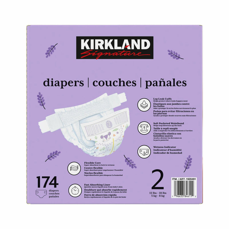Kirkland Signature nappies Size 2 174 pack (British brand)