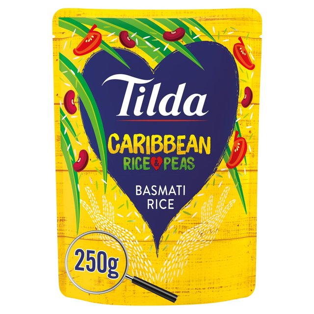 Tilda Microwave Caribbean Rice & Peas Basmati 250g GOODS M&S