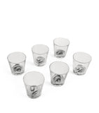 Fornasetti Tema e Variazioni cocktail glasses set of 6 - British product