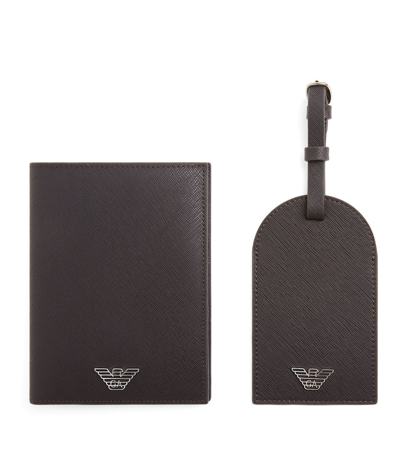 Emporio Armani passport holder and tag set - British product