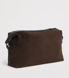 Brioni cotton canvas Via Veneto pouch with leather details, UK version
