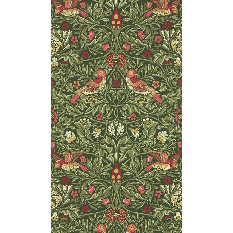 Morris & Co. Birds in a Wooded Dell green wallpaper, UK version