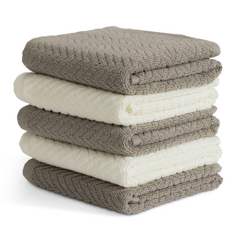 Habitat zig zag tea towels pack of 5 66x46cm (British brand)